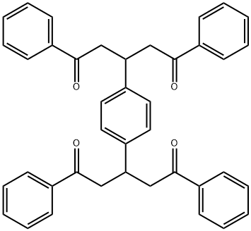 3-{4-[3-oxo-1-(2-oxo-2-phenylethyl)-3-phenylpropyl]phenyl}-1,5-diphenyl-1,5-pentanedione Struktur