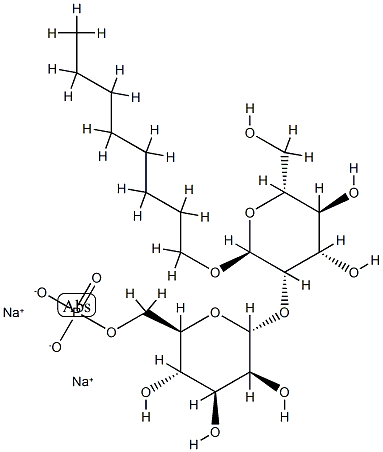 octyl 2-O-(mannopyranosyl-6-phosphate)mannopyranoside Struktur