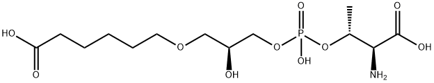 1-O-(5'-carboxypentyl)glycero-3-phosphothreonine Struktur