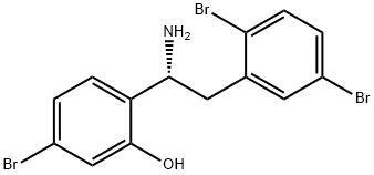 (R)-2-(1-amino-2-(2,5-dibromophenyl)ethyl)-5-bromopheno Struktur