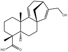 ent-17-Hydroxykaura-9(11),15-dien-19-oic acid Struktur