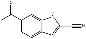 1H-Benzimidazole-2-carbonitrile,5-acetyl-(9CI) Struktur