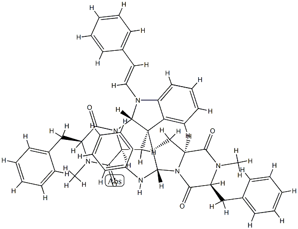 1'-(2-phenylethylene)ditryptophenaline Struktur