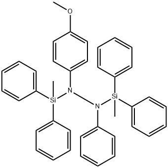 4-Methoxy-N,N'-bis(methyldiphenylsilyl)hydrazobenzene Struktur