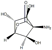 2-Oxabicyclo[2.2.1]heptan-3-one,4-amino-5,6,7-trihydroxy-,[1R-(5-endo,6-exo,7-syn)]-(9CI) Struktur