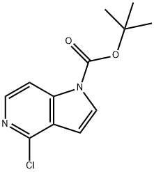 1H-?Pyrrolo[3,?2-?c]?pyridine-?1-?carboxylic acid, 4-?chloro-?, 1,?1-?dimethylethyl ester Struktur