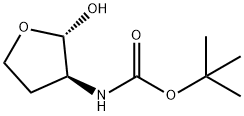 Carbamic acid, (tetrahydro-2-hydroxy-3-furanyl)-, 1,1-dimethylethyl ester, (2S- Struktur