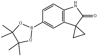 (2-OXOSPIRO[CYCLOPROPANE-1,3-INDOLIN]-5-YL)BORONIC ACID PINACOL ESTER Struktur