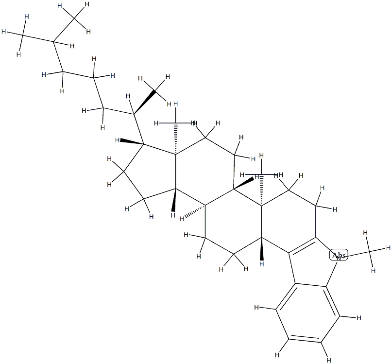 1'-Methyl-1'H-5α-cholest-3-eno[3,4-b]indole Struktur