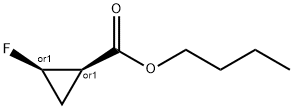 Cyclopropanecarboxylic acid, 2-fluoro-, butyl ester, (1R,2R)-rel- (9CI) Struktur