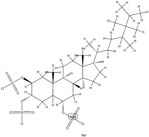 ophirapstanol trisulfate Struktur