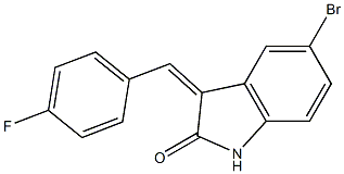 5-bromo-3-(4-fluorobenzylidene)-1,3-dihydro-2H-indol-2-one Struktur