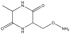 2,5-Piperazinedione,3-[(aminooxy)methyl]-6-methyl-,stereoisomer(8CI) Struktur