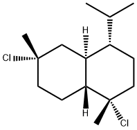 [1S,4aβ,8aα,(-)]-1β,6β-Dichlorodecahydro-1,6-dimethyl-4β-(1-methylethyl)naphthalene Struktur