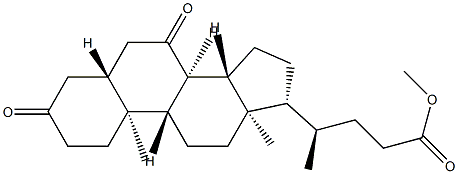 3,7-Dioxo-5α-cholan-24-oic acid methyl ester Struktur