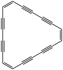 (1Z,7Z,13Z)-1,7,13-Cyclooctadecatriene-3,5,9,11,15,17-hexyne Struktur