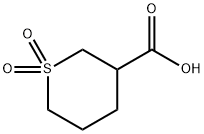 tetrahydro-2H-thiopyran-3-carboxylic acid 1,1-dioxide(SALTDATA: FREE) Struktur