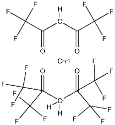 Tris-(1,1,1,5,5,5-hexafluoro-2,4-pentanedionato-O,O'')-cobalt Struktur