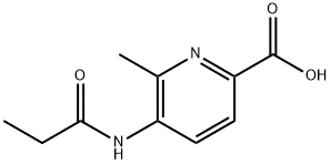 2-Pyridinecarboxylicacid,6-methyl-5-[(1-oxopropyl)amino]-(9CI) Struktur