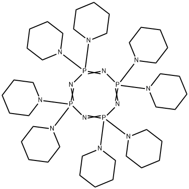 2,2,4,4,6,6,8,8-octakis(1-piperidyl)-1,3,5,7-tetraza-2$l^{5},4$l^{5},6 $l^{5},8$l^{5}-tetraphosphacycloocta-1,3,5,7-tetraene Struktur