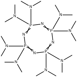 2,2,4,4,6,6,8,8-Octakis(dimethylamino)-1,3,5,7-tetraaza-2,4,6,8-tetraphospha(V)cyclooctane-1,3,5,7-tetrene Struktur