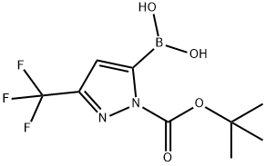 1-Boc-3-trifluoromethylpyrazole-5-boronic acid Struktur