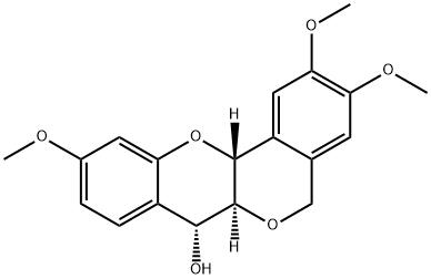 (6aS)-5,6aα,7,12aβ-Tetrahydro-2,3,10-trimethoxy[2]benzopyrano[4,3-b][1]benzopyran-7α-ol Struktur