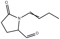 2-Pyrrolidinecarboxaldehyde,1-(1-butenyl)-5-oxo-(9CI) Struktur