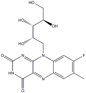 8-fluoro-8-demethylriboflavin Struktur