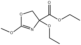 4-Oxazolecarboxylicacid,4-ethoxy-4,5-dihydro-2-methoxy-,ethylester(9CI) Struktur