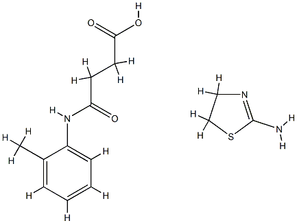 4-((2-Methylphenyl)amino)-4-oxobutanoic acid compd. with 4,5-dihydro-2 -thiazolamine (1:1) Struktur