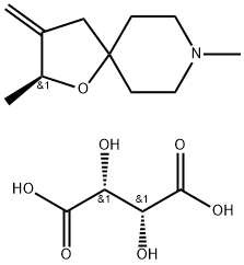 (S)-2β,8-Dimethyl-3-methylene-1-oxa-8-azaspiro[4.5]decane/(2R,3R)-2,3-dihydroxybutanedioic acid,(1:1) Struktur