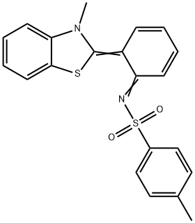 (NZ)-4-methyl-N-[(6Z)-6-(3-methylbenzothiazol-2-ylidene)-1-cyclohexa-2 ,4-dienylidene]benzenesulfonamide Struktur