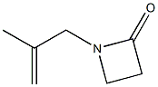 2-Azetidinone,1-(2-methyl-2-propenyl)-(9CI) Struktur