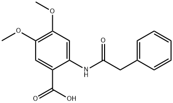 4,5-dimethoxy-2-[(phenylacetyl)amino]benzoic acid Struktur