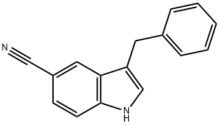 3-Benzyl-1H-indole-5-carbonitrile Struktur