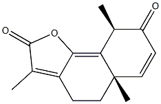 (5aS)-5,5a-Dihydro-3,5aα,9α-trimethylnaphtho[1,2-b]furan-2,8(4H,9H)-dione Struktur