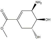 1-Cyclohexene-1-carboxylicacid,3-amino-4,5-dihydroxy-,methylester,[3R- Struktur