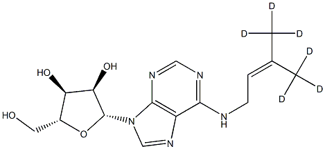 [2H6]N6-ISOPENTENYLADENOSINE (D-iPR) Struktur