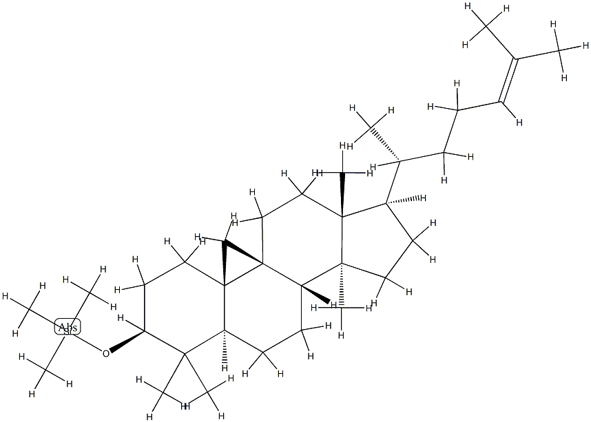 9β,19-Cyclo-3β-trimethylsilyloxylanost-24-ene Struktur