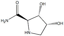 2-Pyrrolidinecarboxamide,3,4-dihydroxy-,trans-2,3,cis-3,4-()-(8CI) Struktur