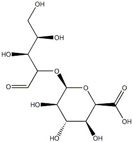 2-O-(glucopyranosyluronic acid)xylose Struktur