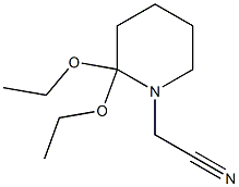 1-Piperidineacetonitrile,2,2-diethoxy-(9CI) Struktur