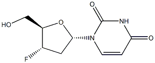 2',3'-Dideoxy-3'-fluoro-a-D-uridine Struktur