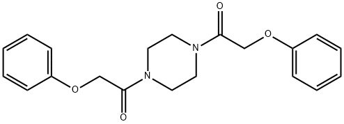 2-phenoxy-1-[4-(2-phenoxyacetyl)-1-piperazinyl]-1-ethanone Struktur