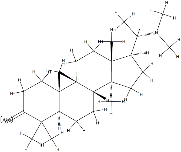 (20S)-4,4,14-Trimethyl-20-(dimethylamino)-9β,19-cyclo-5α-pregnan-3-one Struktur