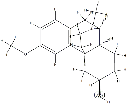 (14α)-3-Methoxy-17-methylmorphinan-6β-ol Struktur