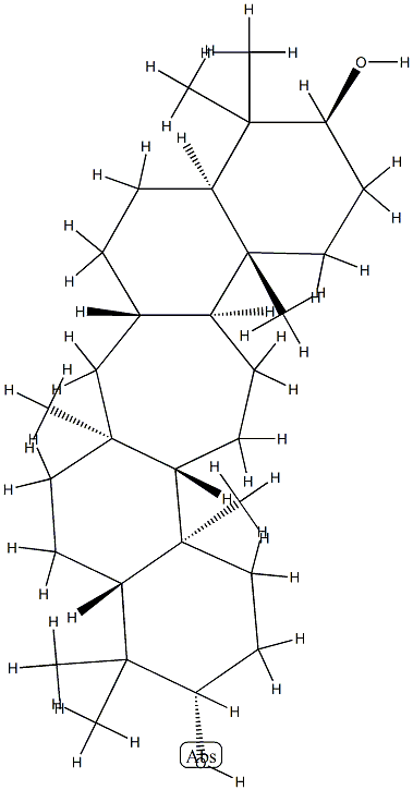 C(14a)-Homo-27-norgammacerane-3β,21α-diol Struktur