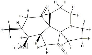 8α-Hydroxyserratinane-5,13-dione Struktur