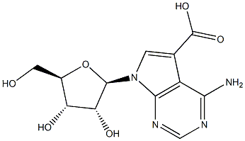 4-Amino-7-β-D-ribofuranosyl-7H-pyrrolo[2,3-d]pyrimidine-5-carboxylic acid Struktur